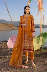 3-Pc Charizma Embridered Unstiutched Premium Chiffon DD22-03